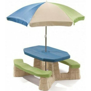 Picknicktisch mit Sonnenschirm (Aqua) - Step2 (843899)