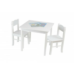 Weißer Holztisch & 2 Stuhl Set -  (TF5303)